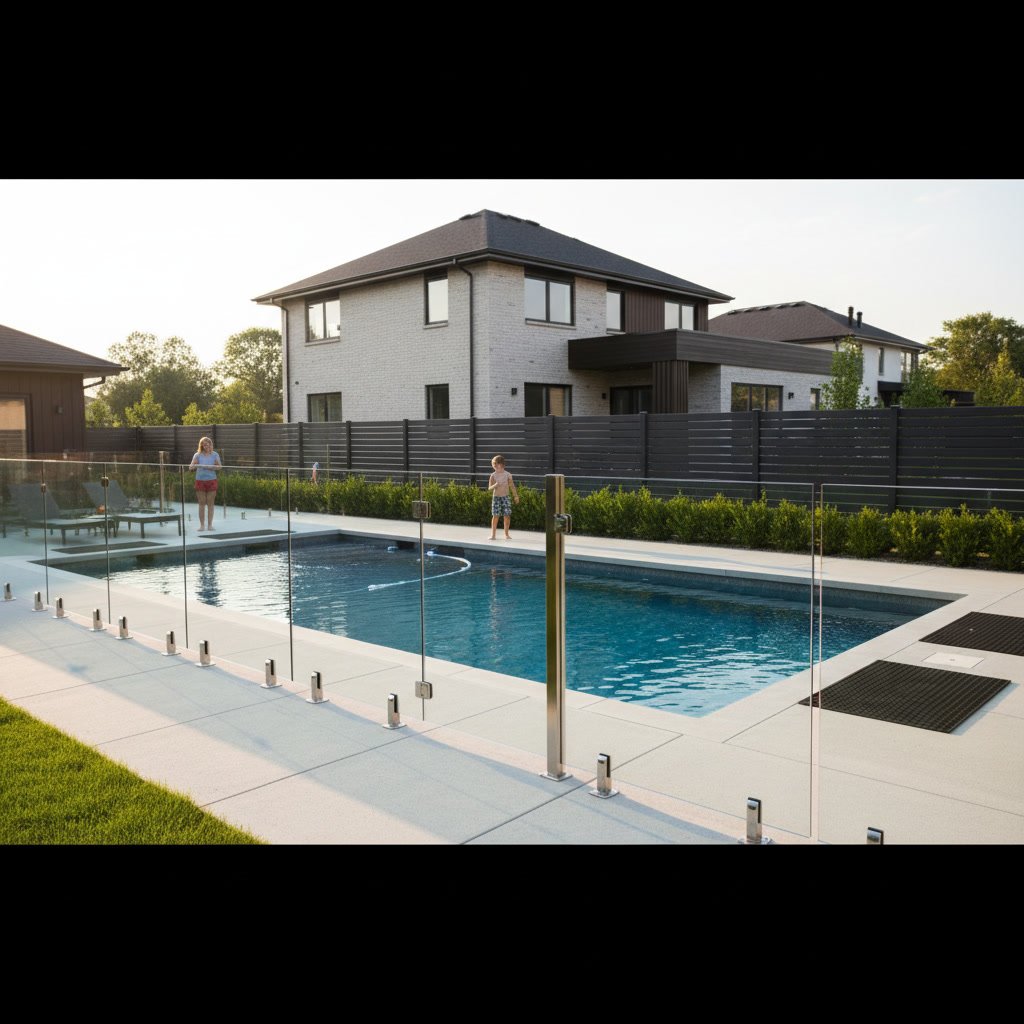 Completed ICF pool with decking and landscaping in Greater Nashville Tennessee