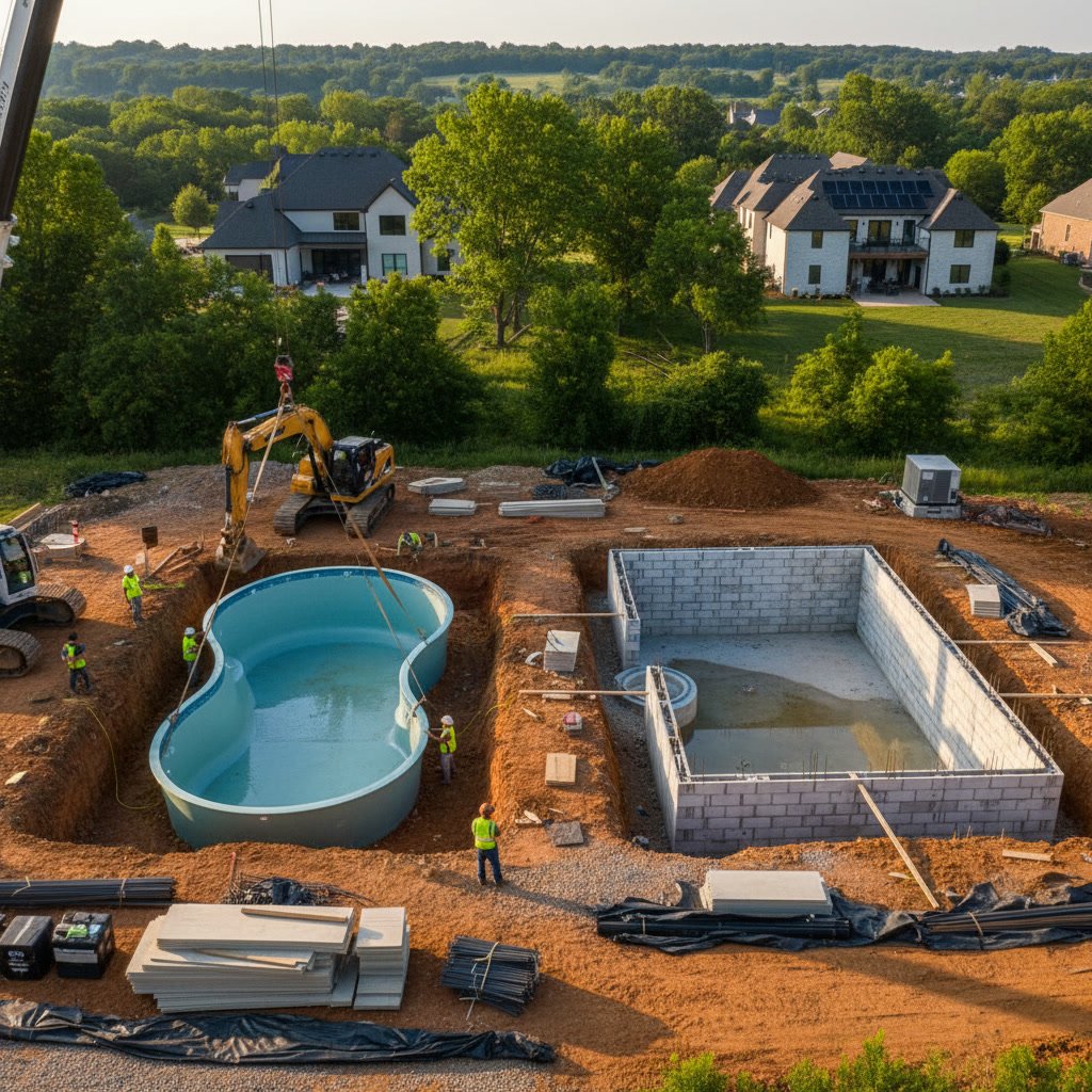 Comparing ICF and fiberglass pool energy efficiency in Nashville climate