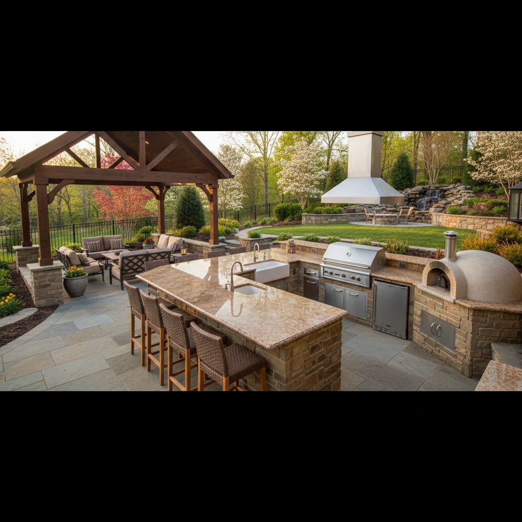 Outdoor Kitchen Size and Space Requirements for Spring Hill Backyards